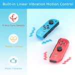 Wholesale Joy Con Controller Replacement for Nintendo Switch/Switch Lite, L/R Wireless Joy Pad with Wrist Strap, Alternatives Wired/Wireless Switch Remotes (Red/Blue)